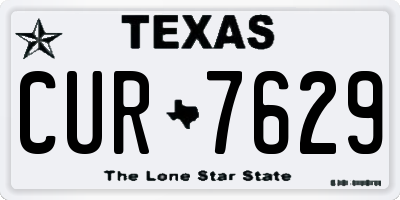TX license plate CUR7629