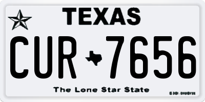 TX license plate CUR7656