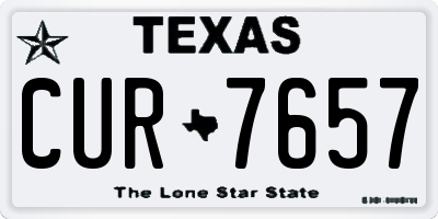 TX license plate CUR7657