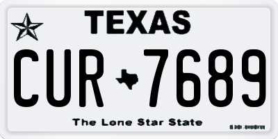 TX license plate CUR7689