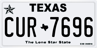 TX license plate CUR7696