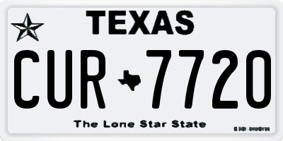 TX license plate CUR7720