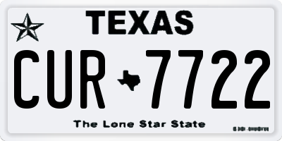 TX license plate CUR7722