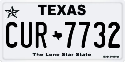 TX license plate CUR7732