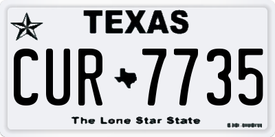 TX license plate CUR7735