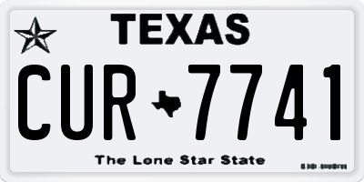 TX license plate CUR7741