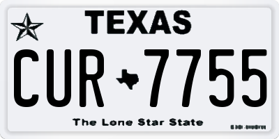 TX license plate CUR7755