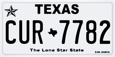 TX license plate CUR7782