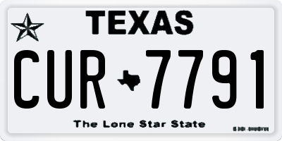 TX license plate CUR7791