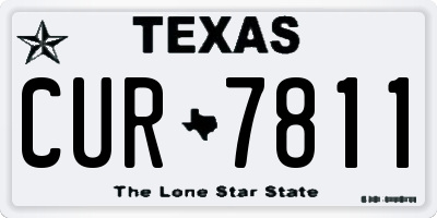 TX license plate CUR7811