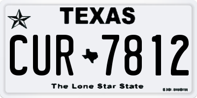 TX license plate CUR7812
