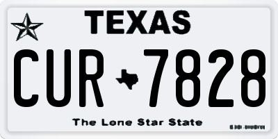 TX license plate CUR7828