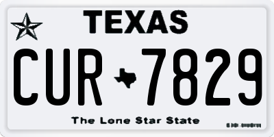 TX license plate CUR7829