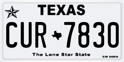 TX license plate CUR7830