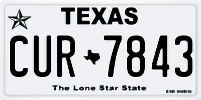 TX license plate CUR7843