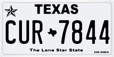 TX license plate CUR7844