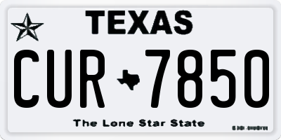 TX license plate CUR7850