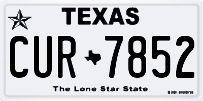 TX license plate CUR7852