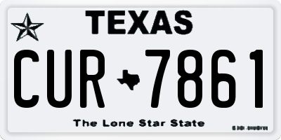 TX license plate CUR7861