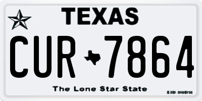 TX license plate CUR7864