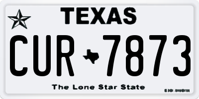 TX license plate CUR7873
