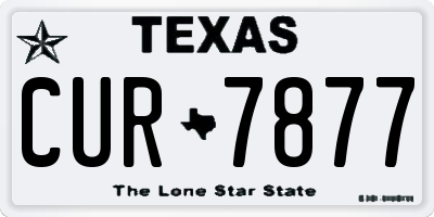 TX license plate CUR7877