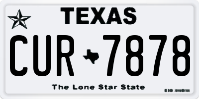 TX license plate CUR7878
