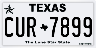 TX license plate CUR7899