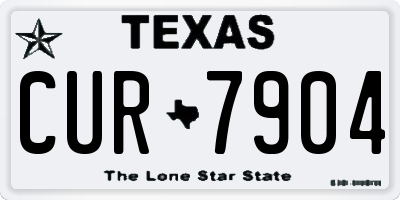 TX license plate CUR7904