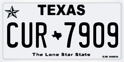 TX license plate CUR7909