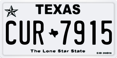 TX license plate CUR7915