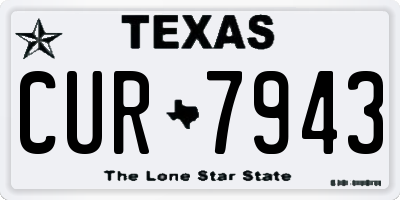 TX license plate CUR7943