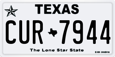 TX license plate CUR7944
