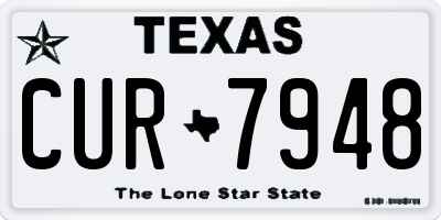 TX license plate CUR7948