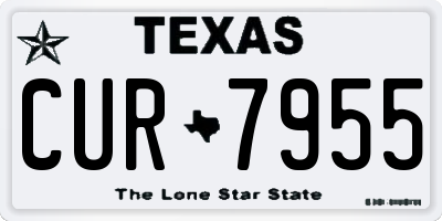 TX license plate CUR7955