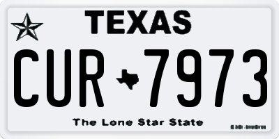 TX license plate CUR7973