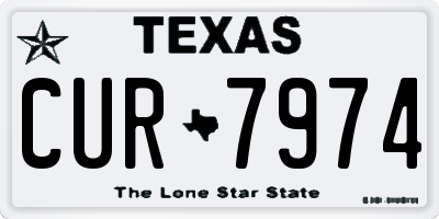 TX license plate CUR7974