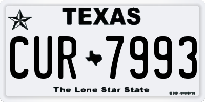 TX license plate CUR7993