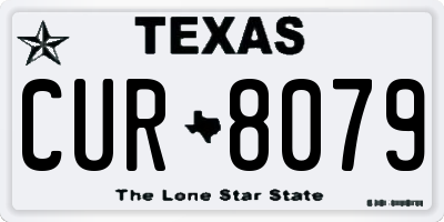 TX license plate CUR8079