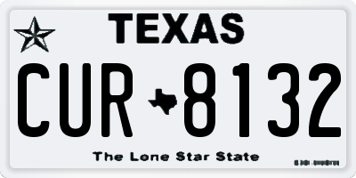 TX license plate CUR8132