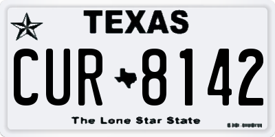 TX license plate CUR8142