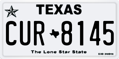 TX license plate CUR8145