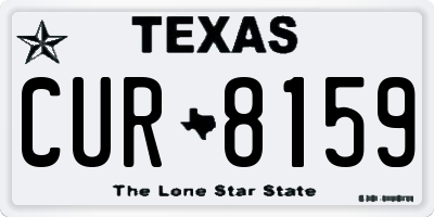 TX license plate CUR8159