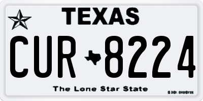 TX license plate CUR8224