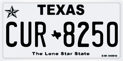 TX license plate CUR8250
