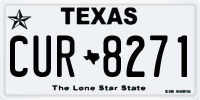 TX license plate CUR8271