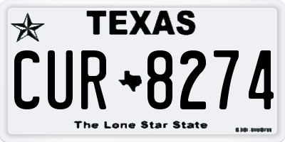 TX license plate CUR8274