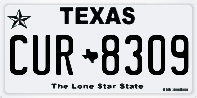 TX license plate CUR8309