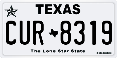 TX license plate CUR8319