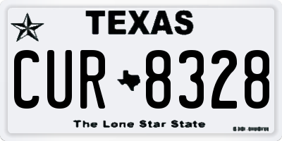 TX license plate CUR8328